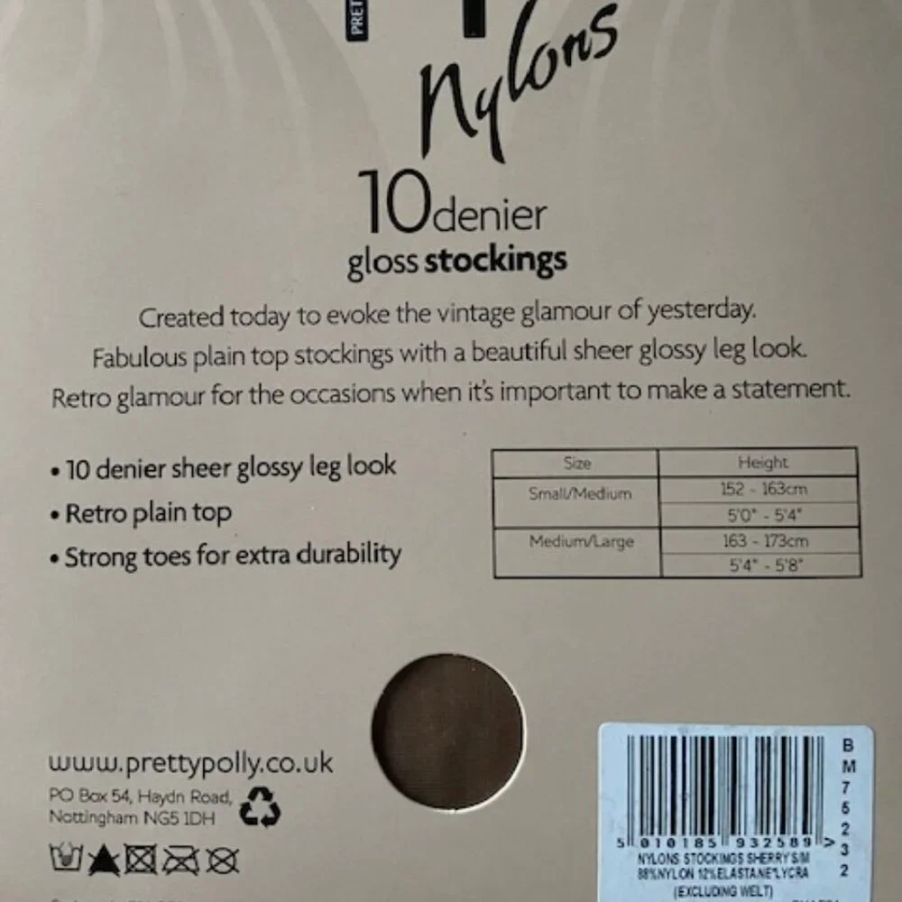 Pretty Polly 10 Denier Gloss Stockings in Sherry Small/Medium